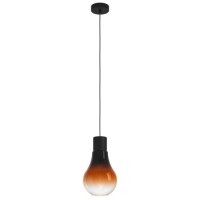 Eglo CHASELY Подвесной потолочный светильник (люстра) CHASELY, 1Х40W, E27, H1100, Ø200, сталь/стекло, черны 43459 фото