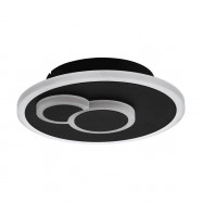 Eglo 30659 Светильник потолочный CADEGAL, LED 9W, 1192lm, H50, Ø200, сталь/пластик, черный/белый 30659 фото