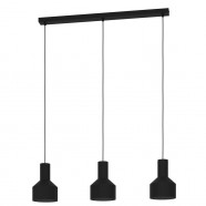 Eglo 99552 Подвесной потолочный светильник (люстра) CASIBARE, 3x40W, E27, L850, B150, H1100, сталь, черный 99552 фото