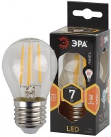 ЭРА F-LED P45-7W-827-E27 Лампа (филамент, шар, 7Вт, тепл, E27) Б0035591 фото