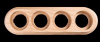 BIRONI Бук Натурель Рамка 4-ая для монтажа с декоративной трубой (1 выход) BF1-640-10/T фото