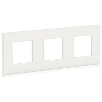 Unica Pure белое стекло / белая рамка 3-ная горизонтальная NU600685 фото