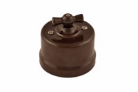 Bironi Лизетта керамика коричневый выключатель проходной 1-клавишный B1-201-02 фото