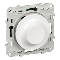 Odace Белый Светорегулятор поворотный универсальный 20-420 ВА S52R515 фото