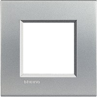 BTicino Living Light Алюминий Рамка прямоугольная, 2 мод LNA4802TE фото
