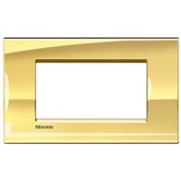 BTicino Livinglight Золото рамка прямоугольная, 4 мод LNA4804OA фото