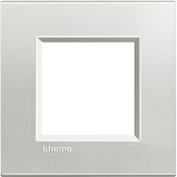 BTicino Livinglight Серебро рамка прямоугольная, 2 мод LNA4802AG фото
