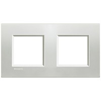 BTicino Livinglight Серебро рамка прямоугольная, 2+2 мод LNA4802M2AG фото