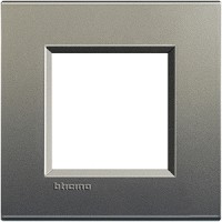 BTicino Livinglight Серый шелк рамка прямоугольная, 2 мод LNA4802AE фото