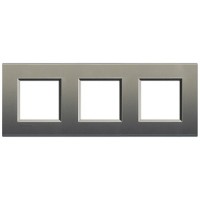 BTicino Livinglight Серый шелк рамка прямоугольная, 2+2+2 мод LNA4802M3AE фото