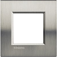 BTicino Livinglight Фактурная сталь рамка прямоугольная, 2 мод LNA4802ACS фото