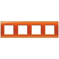 BTicino Livinglight Оранжевый рамка прямоугольная, 2+2+2+2 поста LNA4802M4OD фото