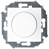 Simon 15 Белый Светорегулятор поворотно-нажимной, 500Вт, 230В, винт.зажим 1591311-030 фото