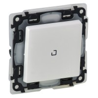 Legrand Valena LIFE Белый IP44 Выключатель 1-клавишный с подсветкой 10АХ 250В (с лицевой панелью) 752161 фото