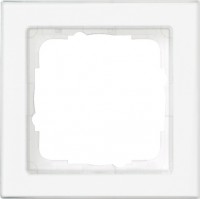 Gira E2 Белый матовый Рамка 1-ая, с полем для надписи 071122 фото