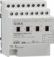 Gira KNX Актор 4-канальный 16 А, возм ручное управление DIN-рейка 100400 фото