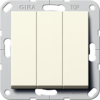 Gira S-55 Крем глянц Выключатель Британский стандарт 3-х клавишный 283001 фото