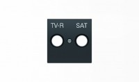 ABB SKY Чёрный бархат Накладка для TV-R-SAT розетки 2CLA855010A1501 фото