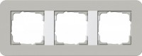 Gira E3 Серый/Белый глянцевый Рамка 3-ая 0213412 фото