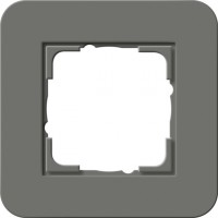 Gira E3 Темно-серый/Белый глянцевый Рамка 1-ая 0211413 фото