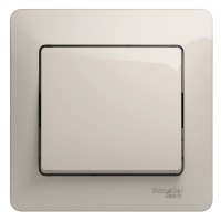 Glossa молочный выключатель 1-клавишный сх.1, 10AX (в сборе) GSL000912 фото