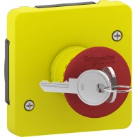 Mureva Styl жёлтый выключатель аварийный с ключом д/активации, 3А, IP55 MUR35052 фото