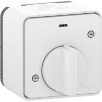 Mureva Styl наружняя белый выключатель с таймером (реле времени), IP55 MUR39067 фото