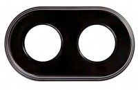 Bironi Шедель керамика чёрный рамка 2-ая (скрытый и накладной монтаж) BF2-620-03 фото
