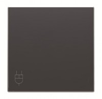 ABB SKY Чёрный бархат Накладка для розетки SCHUKO с крышкой 2CLA858810A1501 фото