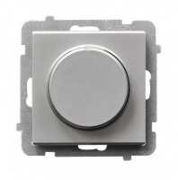 Ospel Sonata Серебро матовое Светорегулятор поворотно-нажимной для нагрузки лампами
накаливания, галогенными и LED ŁP-8RL2/m/38 фото