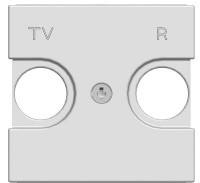 ABB NIE Zenit Бел Накладка для TV-R розетки, 2 мод 2CLA225080N1101 фото