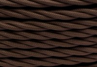 Bironi коричневый матовый витой провод  2*1,5 10м B1-424-72-10 фото