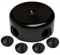 BIRONI Коробка распределительная BIRONI черный, негорючий пластик, D78*35мм B1-521-23-K фото