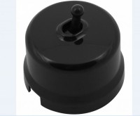 Bironi Лизетта пластик чёрный выключатель 1-клавишный (тумблерный) B1-230-23 фото