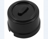 Bironi Лизетта пластик чёрный выключатель проходной 1-клавишный (клавишный) B1-221-23 фото
