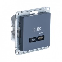 Systeme Electric AtlasDesign грифель USB розетка тип-C 65W высокоскор.заряд. QC, PD, механизм ATN000727 фото