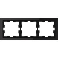 Merten D-Life Черный Оникс Рамка 3-ая MTN4030-6503 фото