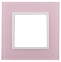 ЭРА 14-5101-30 Elegance Розовый/белый стекло рамка 1-ая Б0034484 фото