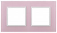 ЭРА 14-5102-30 Elegance Розовый/белый стекло рамка 2-ая Б0034502 фото