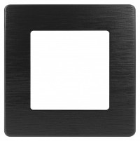 ЭРА рамка для розеток и выключателей Серия 12 12-5101-06 на 1 пост, Сатин, чёрный Б0052504 фото
