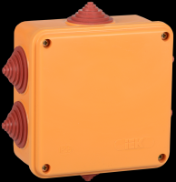 IEK Коробка распаячная огнестойкая ПС 100х100х50мм 4P 4мм2 IP55 6 вводов UKF30-100-100-050-4-4-09 фото