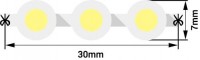 SWG Лента светодиодная  DIP 5мм, 96 LED/м, 7,7 Вт/м, 12В , IP68, Цвет: Синий, 970мм DIP-96-12-7.7-B-68 фото