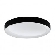 Eglo 99783 Светильник потолочный LAURITO, LED 24W, 2160lm, Ø490, сталь/пластик, черный/белый 99783 фото