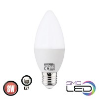 Horoz Electric 001-003-0008 Лампа светодиодная С37 8W 6400K E27 175-250V ULTRA-8 HRZ33002974 фото