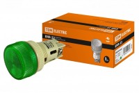 TDM Лампа ENR-22 сигнальная d22мм зеленый неон/230В цилиндр SQ0702-0013 фото