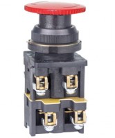 Электротехник КЕ-022 У3 исп.1, красный, 4з, гриб без фиксации, IP40, 10А, 660В, выключатель кнопочный  (ЭТ) ET529279 фото