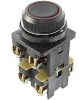 Электротехник КЕ-012 У3 исп.1, черный, 4з, цилиндр, IP40, 10А, 660В, выключатель кнопочный  (ЭТ) ET529306 фото