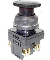 Электротехник КЕ-201 У2 исп.2, черный, 1з+1р, гриб с фиксацией, IP54, 10А, 660В, выключатель кнопочный  (ЭТ) ET561482 фото