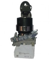 Электротехник КПЕ 1510 -КС УХЛ2, чёрный, 1но+0нз, ключ на 2 положения с фиксацией, стальное основание, IP54, переключатель  (ЭТ) ET010522 фото