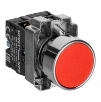 CHINT Кнопка управления NP2-BA41 без подсветки красная, 1НО, IP40 (R) 573958 фото
